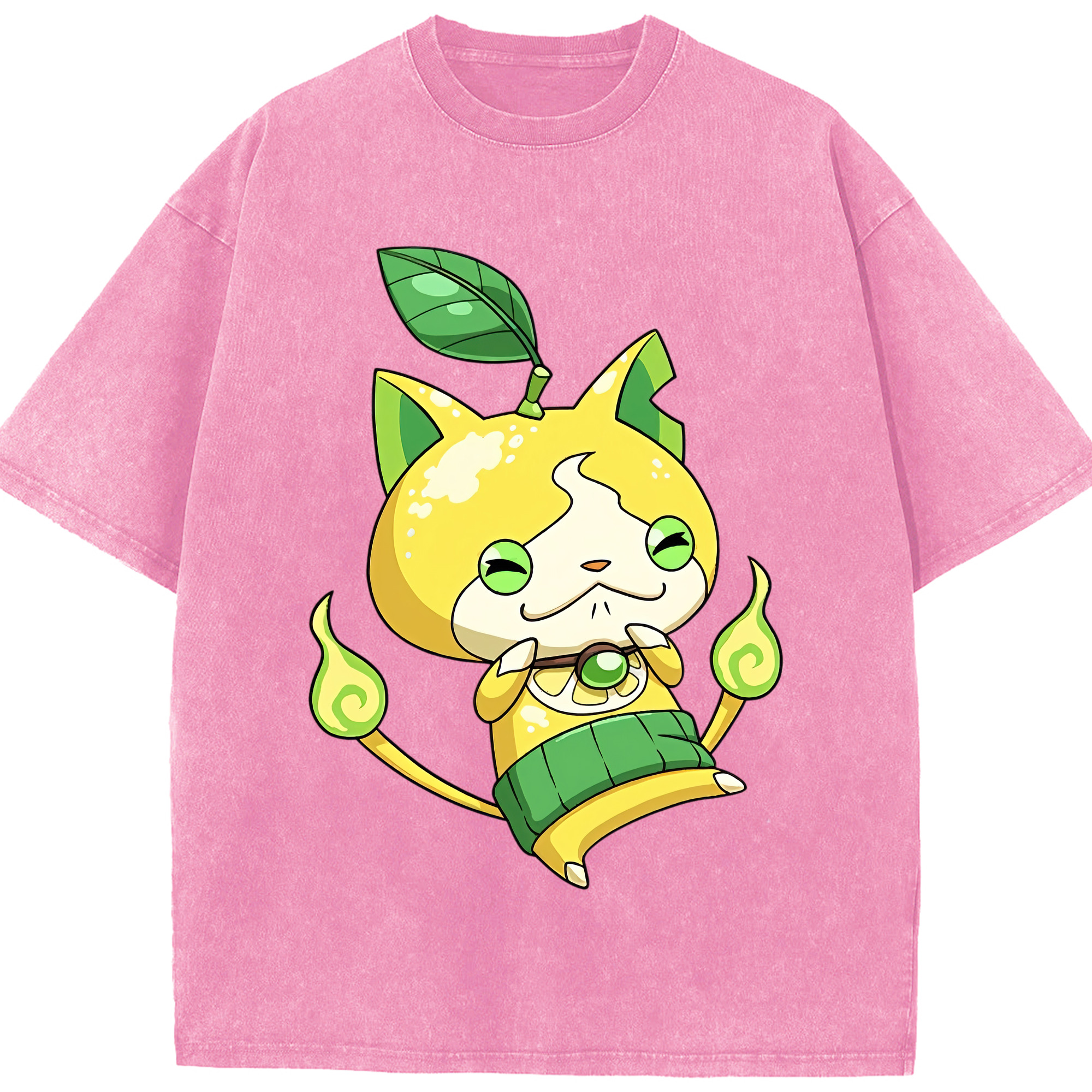 （画像用） 妖怪ウォッチ Yo-kai Watch 綿100% ヴィンテージ風 半袖Tシャツ（フロントプリント）